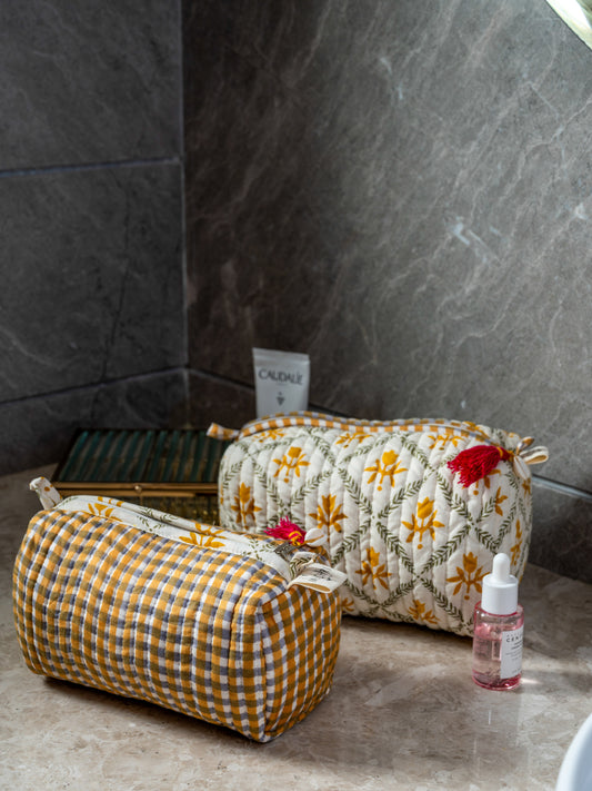 Bahi Quilted Pouch Set