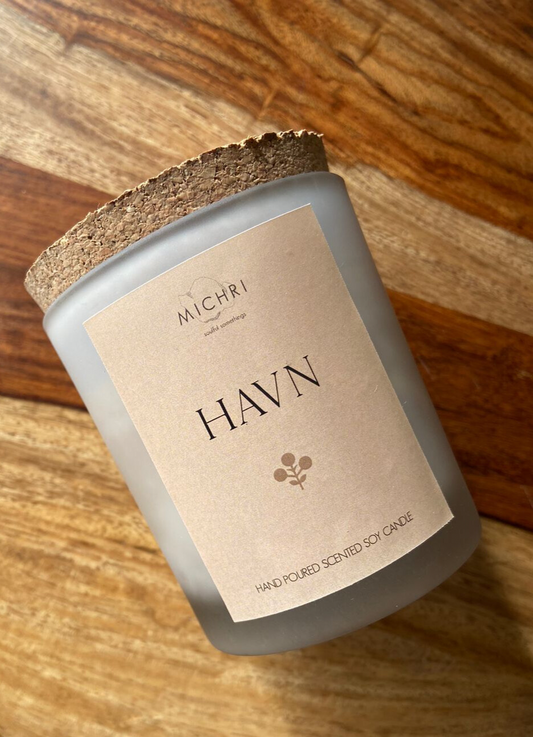 Havn Candle - frankincense and a hint of rose