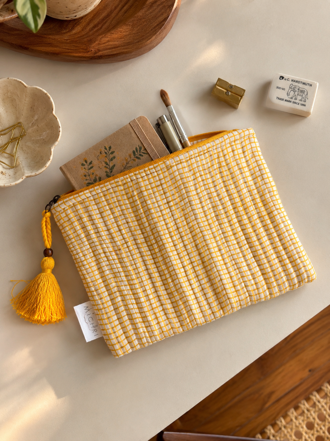 Tahi Flat Quilted Pouch