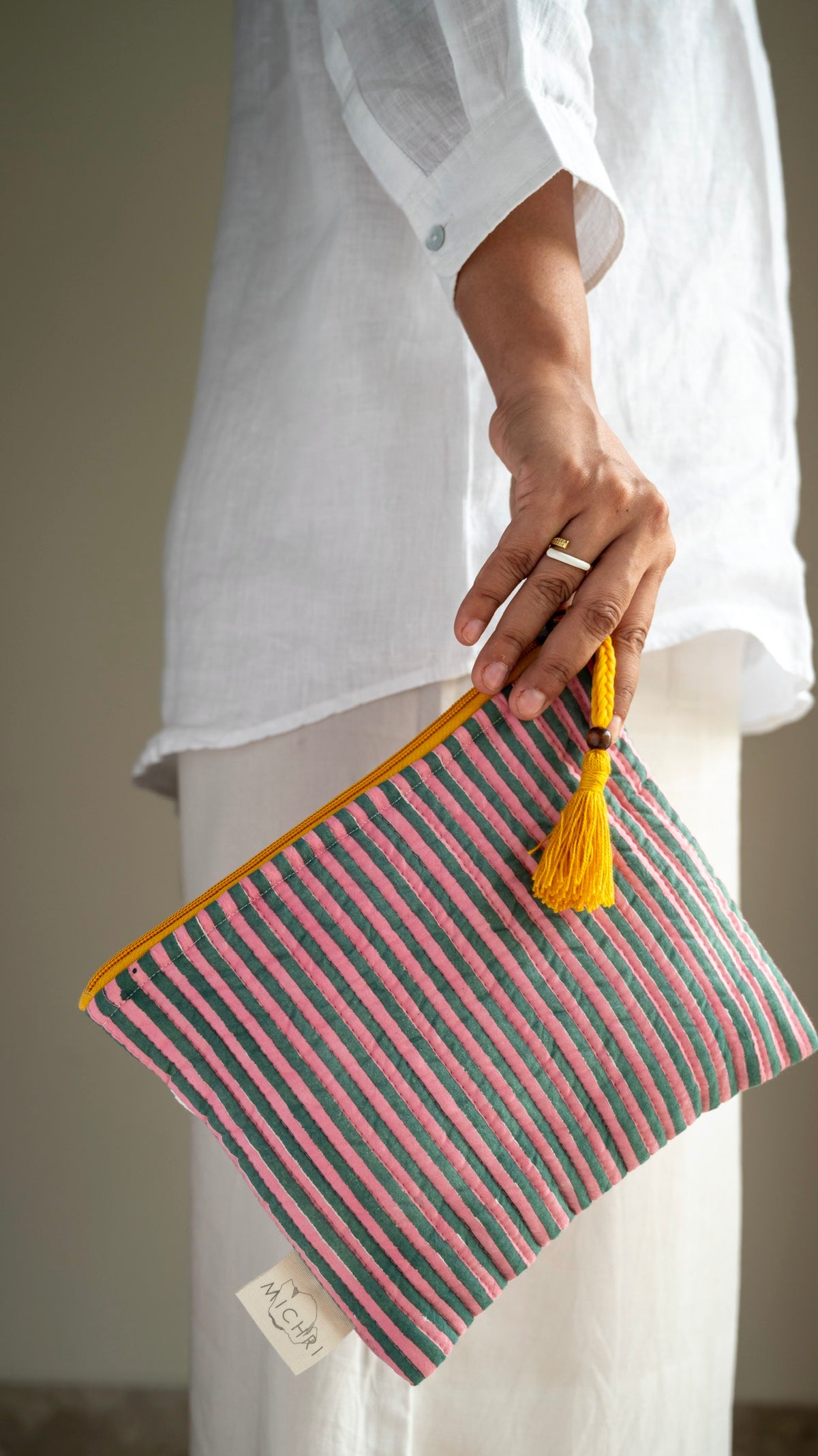Tahi Flat Quilted Pouch
